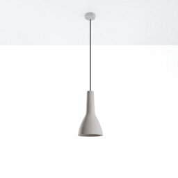 Sollux Lighting Empoli Concrete Grey 1 Light Classic Pendant Ceiling Light - thumbnail 1
