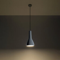 Sollux Lighting Empoli Concrete Grey 1 Light Classic Pendant Ceiling Light - thumbnail 2