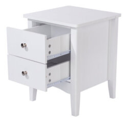 Core Products Como 2 Drawer Petite White Bedside Cabinet, H49.0Cm X W38.0Cm X D38.0Cm - thumbnail 4