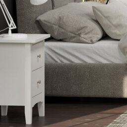 Core Products Como 2 Drawer Petite White Bedside Cabinet, H49.0Cm X W38.0Cm X D38.0Cm - thumbnail 8