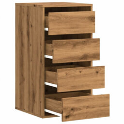 Berkfield Corner Chest Of Drawers Artisian Oak 40X41X76 Cm Engineered Wood - thumbnail 5
