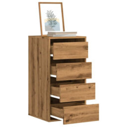 Berkfield Corner Chest Of Drawers Artisian Oak 40X41X76 Cm Engineered Wood - thumbnail 1