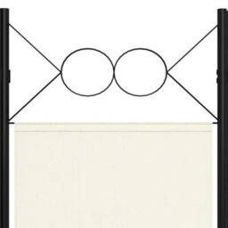 Berkfield 6-Panel Room Divider Cream White 240X180 Cm - thumbnail 5