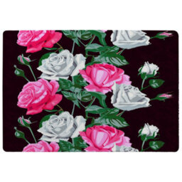 Benjamin Tate Design Pattern Of Pink And White Flowers Designer Special Soft Home Rug