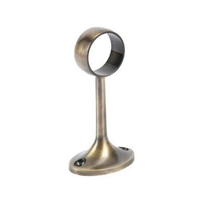 Rothley Antique Brass Effect Zinc Alloy Rail Centre Bracket (Dia)25mm - image 1