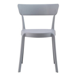 Fusion Living Grey Plastic Bistro Dining Chair - thumbnail 6