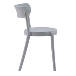 Fusion Living Grey Plastic Bistro Dining Chair - thumbnail 5