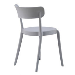 Fusion Living Grey Plastic Bistro Dining Chair - thumbnail 4
