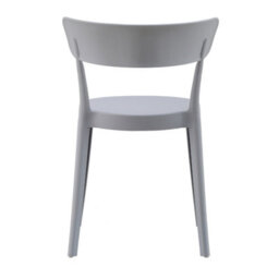 Fusion Living Grey Plastic Bistro Dining Chair - thumbnail 3
