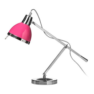 Orsina Hot Pink Adjustable Desk Lamp, Desk Lighting For Home, Flexible Angle Lamp With Led Support & Metal Base - image 1