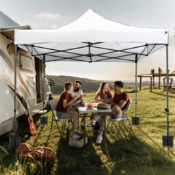 Gainoom 300 X 300 Cm Outdoor White Pop Up Canopy Tent Heavy-Duty Easy Setup Gazebo Shelter W/ Wheeled Bag - thumbnail 9