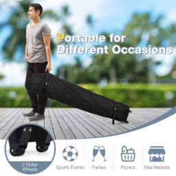 Gainoom 300 X 300 Cm Outdoor White Pop Up Canopy Tent Heavy-Duty Easy Setup Gazebo Shelter W/ Wheeled Bag - thumbnail 7