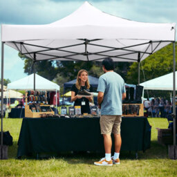 Gainoom 300 X 300 Cm Outdoor White Pop Up Canopy Tent Heavy-Duty Easy Setup Gazebo Shelter W/ Wheeled Bag - thumbnail 3