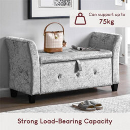 Storage Ottoman Seat Stool Bench Chest Toy Box - thumbnail 4