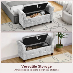 Storage Ottoman Seat Stool Bench Chest Toy Box - thumbnail 6