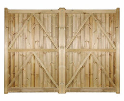 Burbage Iron Craft Drayto Wooden Driveway Garden Gates 3600mm Wide X 1800mm High Dr65 - thumbnail 4