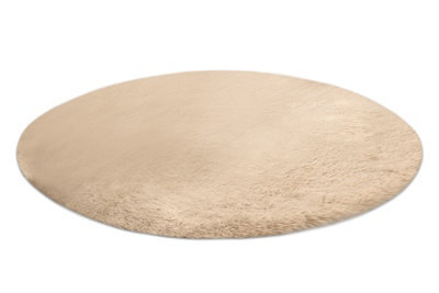 RugsX Carpet Bunny Circle Macchiato Brown Imitation Of Rabbit Fur Circle 200 Cm - image 1