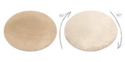RugsX Carpet Bunny Circle Macchiato Brown Imitation Of Rabbit Fur Circle 200 Cm - thumbnail 3