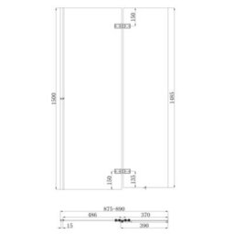 FNX Bathrooms Waterproof 600mm Vanity Unit With Single Ended Bath, Gloss White Front Panel & Matt Black Profile Bath Screen - thumbnail 7