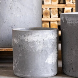 Jōbū Jobu Home - 85Cm Extra Large Cylinder Planter For Trees And Feature Plants - 365L Aurella - Onyx Dusk (Charcoal Black Grey) - thumbnail 4
