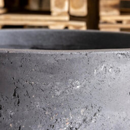 Jōbū Jobu Home - 85Cm Extra Large Cylinder Planter For Trees And Feature Plants - 365L Aurella - Onyx Dusk (Charcoal Black Grey) - thumbnail 5