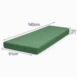House Of Home Outdoor Bench Cushion Bottle Green 3 Seater 140Cm - thumbnail 2