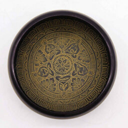 Earth Powder Singing Bowl Mantra Five Buddha Gold 16Cm - thumbnail 3