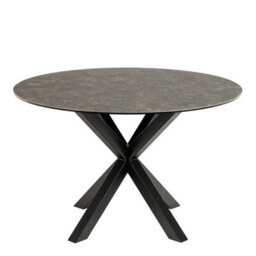 Furniture To Go Heaven Round Dining Table With Ceramic Black Top (L) 119Cm Seats Up To 4 - thumbnail 2