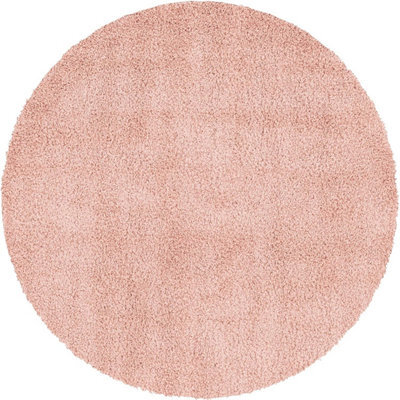 Bravich Rose Pink Thick Shaggy Circle Rug - California - 150Cm - image 1