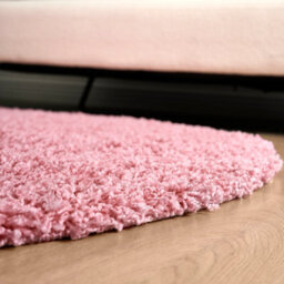 Bravich Rose Pink Thick Shaggy Circle Rug - California - 150Cm - thumbnail 5