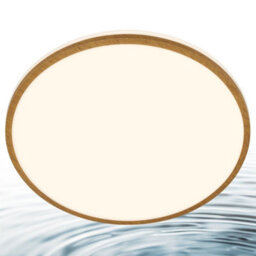 Briloner Bathroom Led Ceiling Light Lamp Ip44 Warm White Wood Frame 33Cm, 18W, 1850Lm - thumbnail 2
