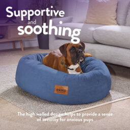 Slumberdown Paws For Slumber Donut Pet Bed, Navy, Extra Large, 85Cm Diameter - thumbnail 3
