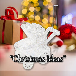 Christmas Tree Decoration Iridescent Acrylic Pram Ornament X - thumbnail 5