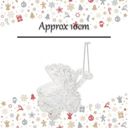 Christmas Tree Decoration Iridescent Acrylic Pram Ornament X - thumbnail 2