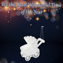 Christmas Tree Decoration Iridescent Acrylic Pram Ornament X - thumbnail 3