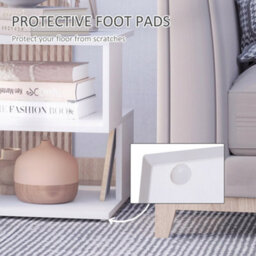 Wyld Haus Luvila Set Of 2 White Square Side Tables, 2-Tier Particle Board, 40 X 40 X 43 Cm - thumbnail 6