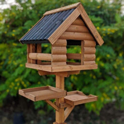 Fordwich Black Xl Deluxe Bird Table - thumbnail 1