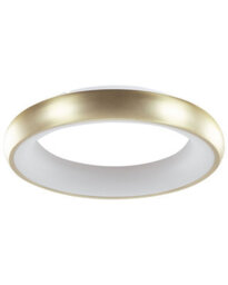 Beliani Aurora Gold Matte Round Ceiling Lamp With Integrated Led, 45Cm Diameter, Warm White - thumbnail 3