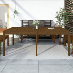 Berkfield Garden Table Honey Brown 203.5X100X76 Cm Solid Wood Pine - thumbnail 1