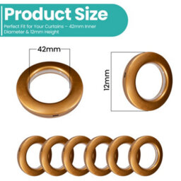 Neel Blue 42mm Platic Eyelets, Bronze Grommet Rings For Curtains & Drapes, Backdrop, 10Pcs - thumbnail 2