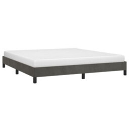 Berkfield Bed Frame Dark Grey 180X200 Cm 6Ft Super King Velvet - thumbnail 3