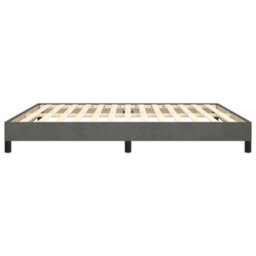 Berkfield Bed Frame Dark Grey 180X200 Cm 6Ft Super King Velvet - thumbnail 6