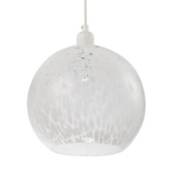 Happy Homewares Modern Opal White Snowflake 25Cm Glass Pendant Ceiling Lighting Shade - thumbnail 4