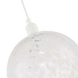 Happy Homewares Modern Opal White Snowflake 25Cm Glass Pendant Ceiling Lighting Shade - thumbnail 3