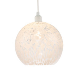 Happy Homewares Modern Opal White Snowflake 25Cm Glass Pendant Ceiling Lighting Shade - thumbnail 1
