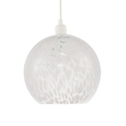 Happy Homewares Modern Opal White Snowflake 25Cm Glass Pendant Ceiling Lighting Shade - thumbnail 2