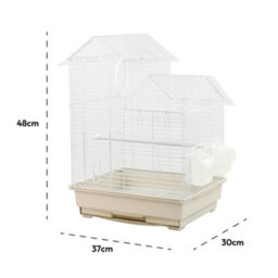 Kct Santiago Small Exotic Portable Bird Cage - White - thumbnail 5