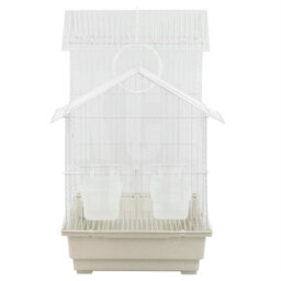 Kct Santiago Small Exotic Portable Bird Cage - White - thumbnail 2