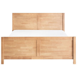 Beliani Bed Wood Champagnat 140 X 200 Cm (Eu Double) Light Brown - thumbnail 4