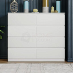 Lassic Vida Designs Denver White 8 Drawer Chest (H)955mm (W)1200mm (D)400mm - thumbnail 3